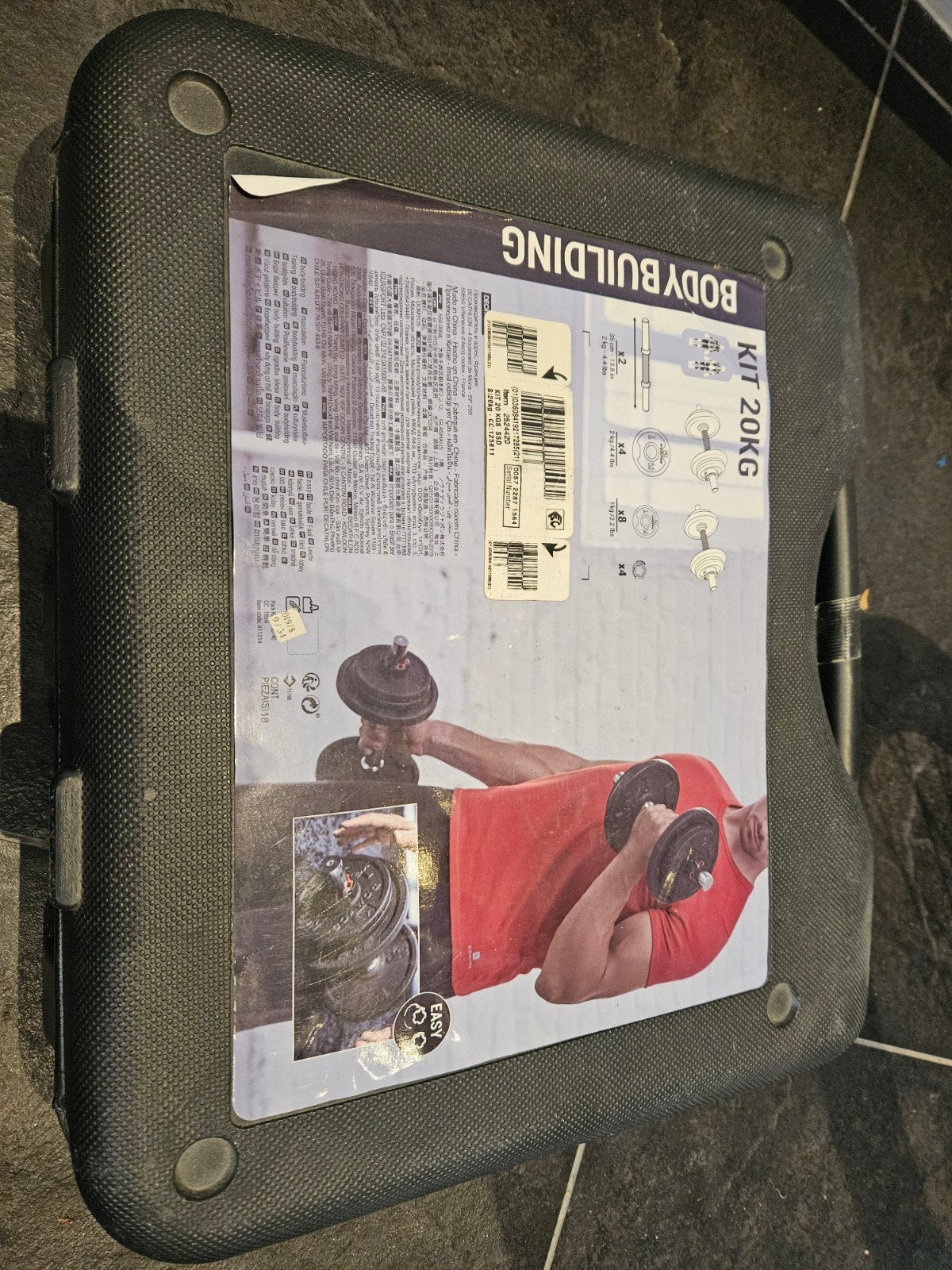 Dumbbellset 20kg - Domyos Bodybuilding Kit, Ophalen, Gebruikt, Armen, Halterset