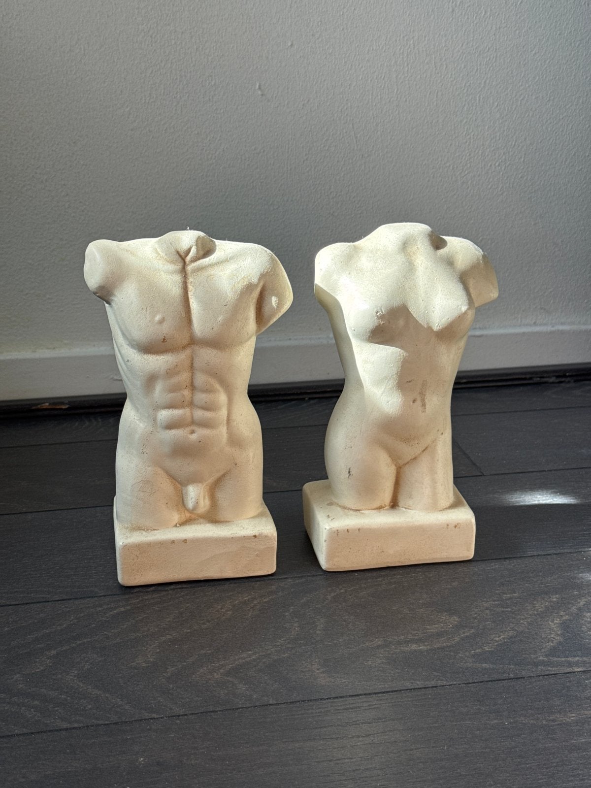 Torso Beelden - Man en Vrouw, Gebruikt, Beige, Ophalen of Verzenden, Modern