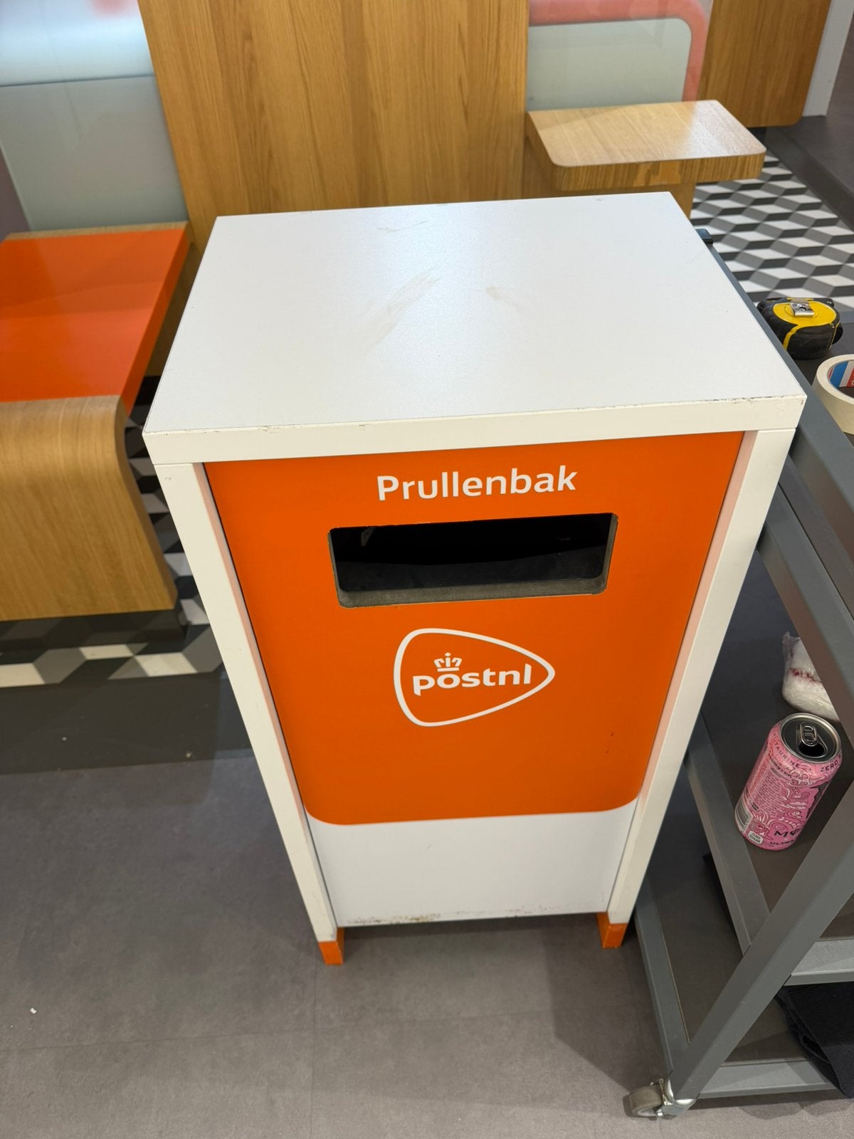 Originele PostNL prullenbak, Ophalen, Gebruikt, Kunststof, 75 – 100