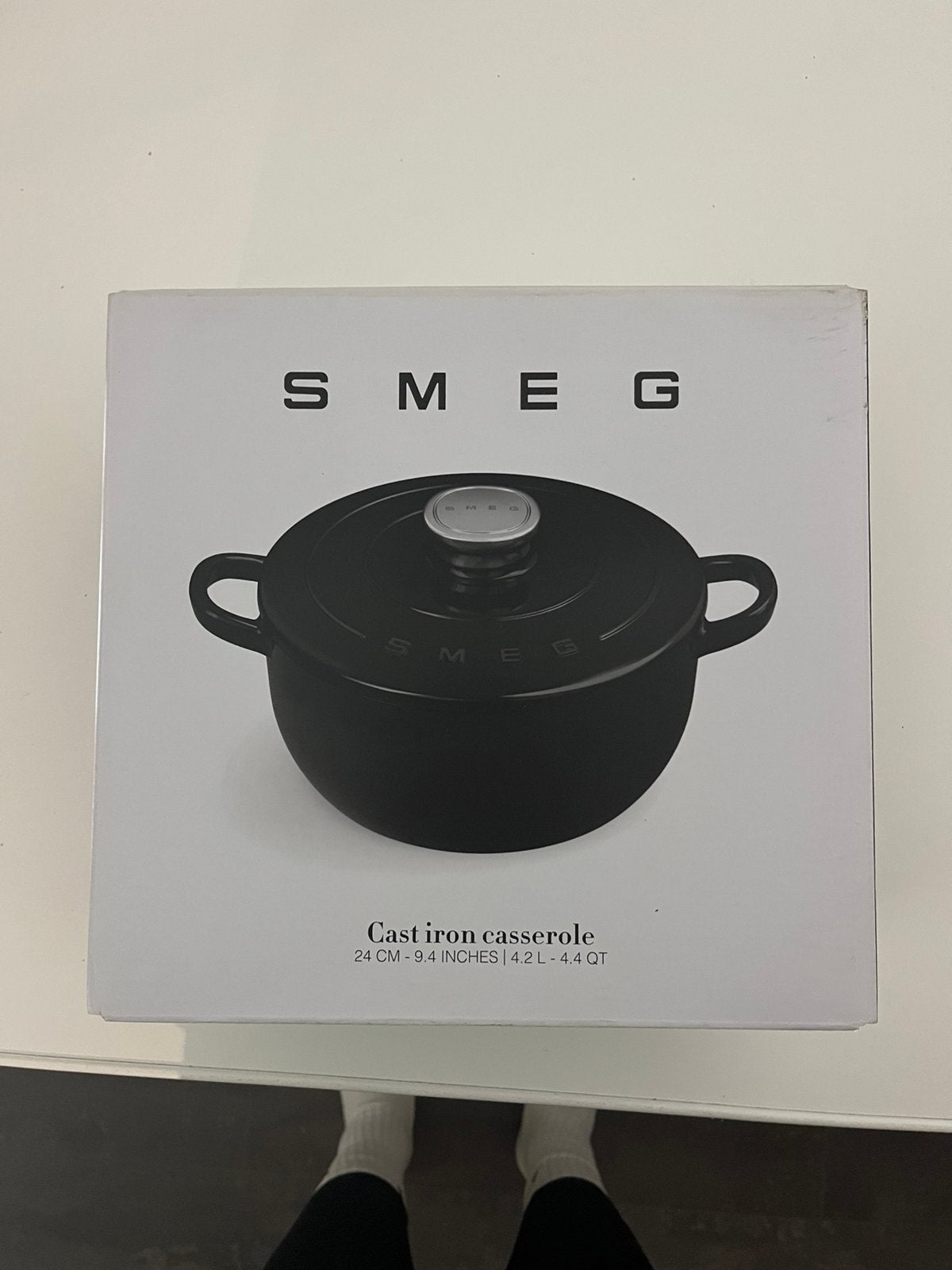 NIEUW Gietijzeren Pan SMEG Zwart, Ophalen of Verzenden, Nieuw, Gietijzer