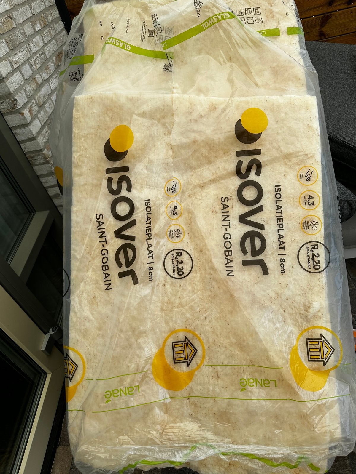Gratis afhalen glaswol, Ophalen, Zo goed als nieuw, Glaswol, 4 tot 8 cm