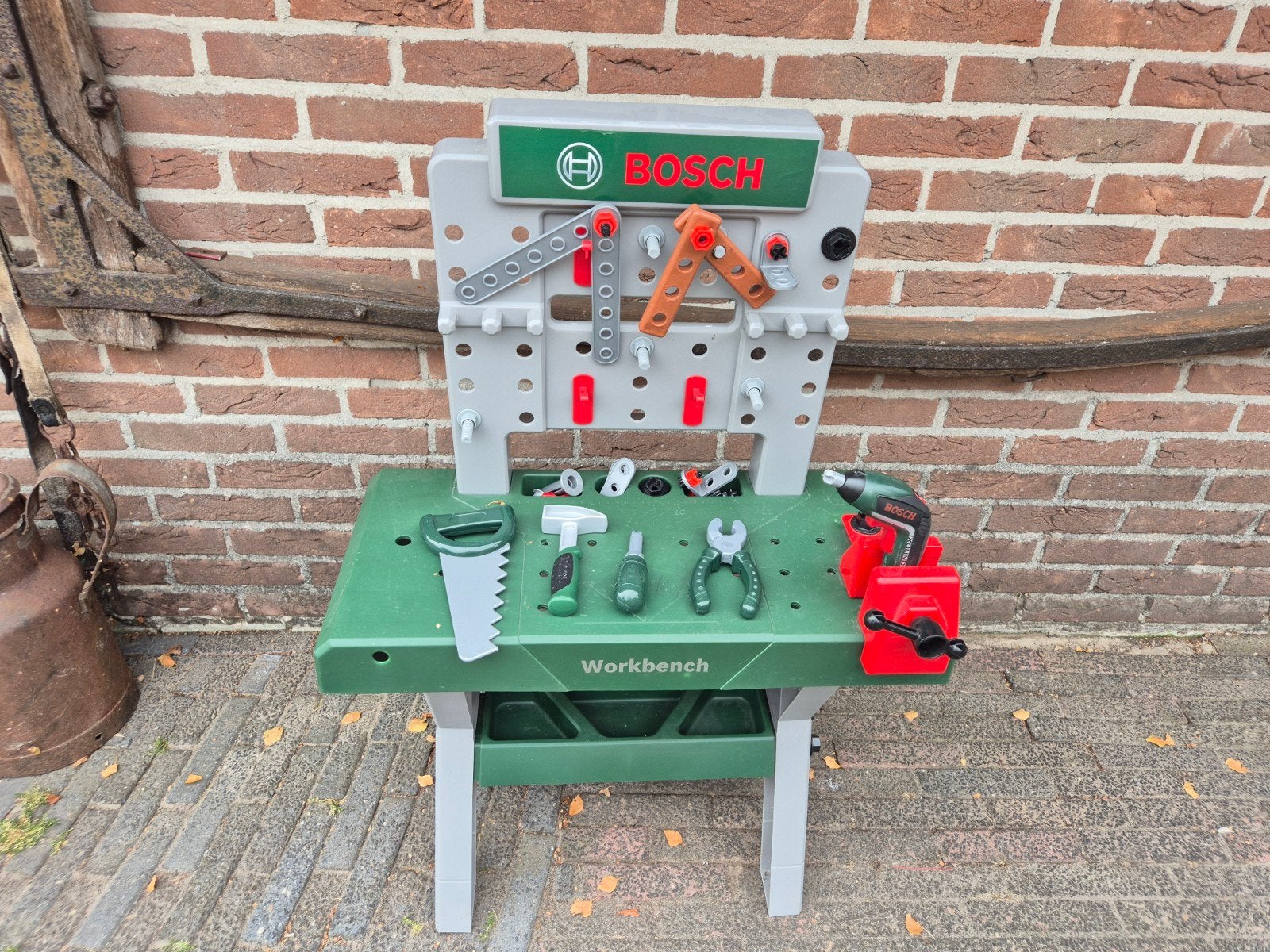 Kids Bosch werkbank met gereedschap, Kinderen en Baby's, Ophalen, Gebruikt, Bouwen