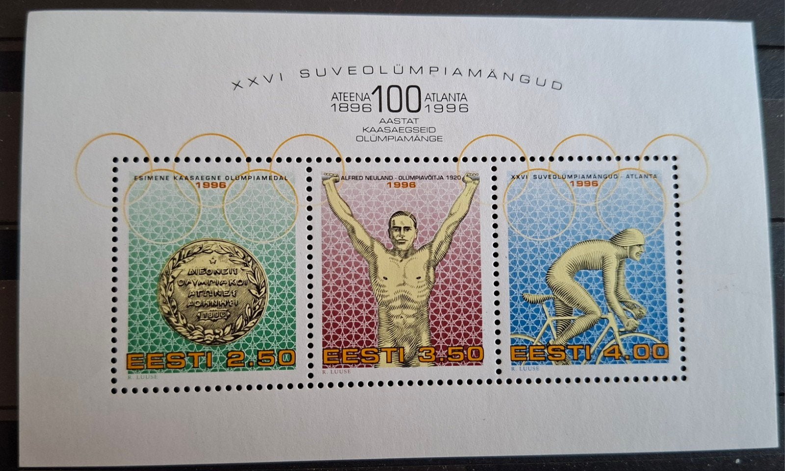 Olympische Spelen 1996 Atlanta. Estland Mi blok 9, Verzenden, Sport