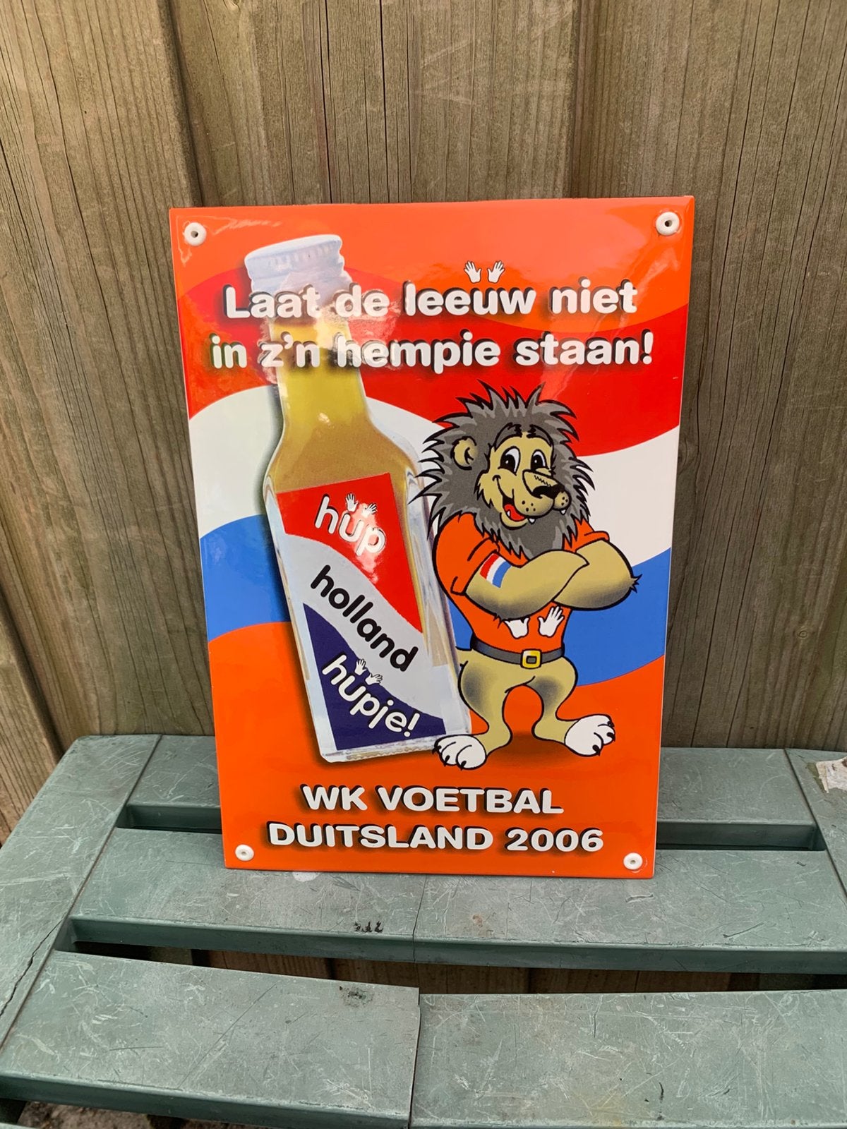 Emaille reclamebord Holland WK 2006, Verzenden, Zo goed als nieuw, Reclamebord