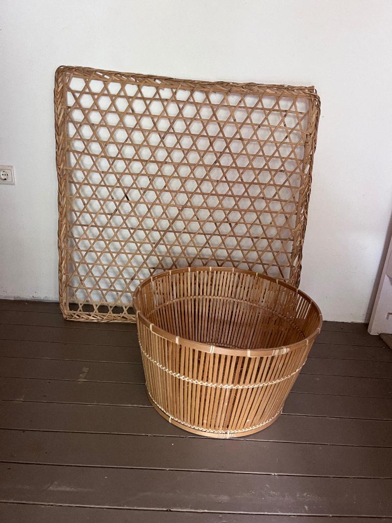 Bamboe wandbord en mand, Ophalen, Gebruikt, Overige typen