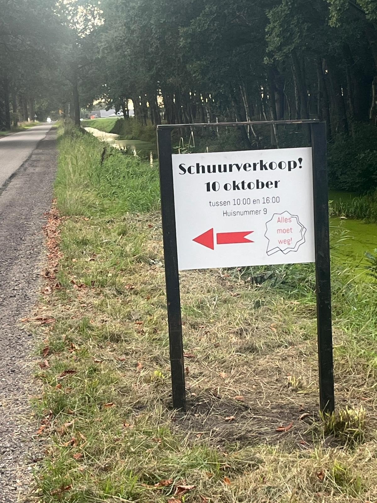 Schuurverkoop  10 oktober Smilde!, Ophalen