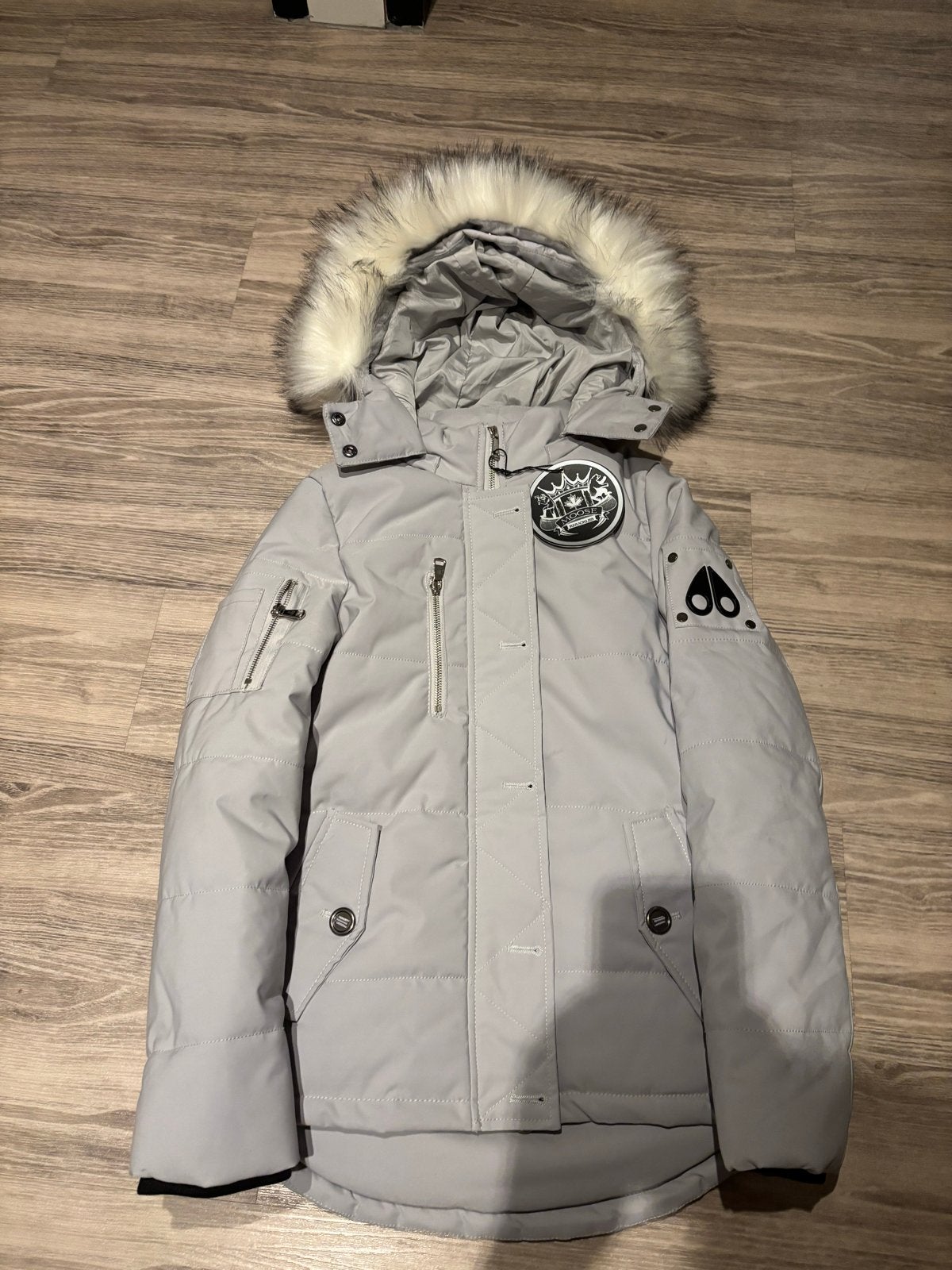 Moose Knuckles winterjas maat S kraag kan eraf, Ophalen of Verzenden, Nieuw, Maat 46 (S) of kleiner, Grijs