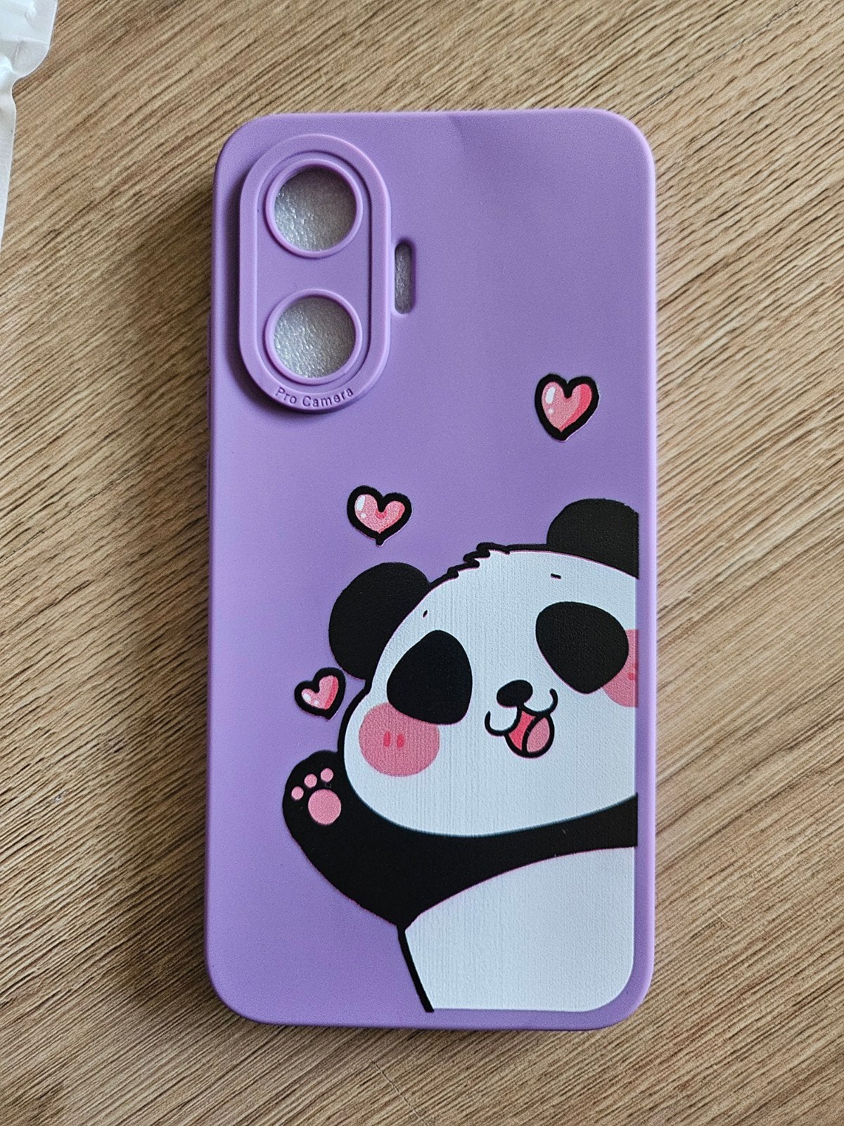 Leuke paarse telefoonhoesje met panda voor Xiaomi Poco F7 5G, Ophalen of Verzenden, Nieuw, Hoesje of Tasje