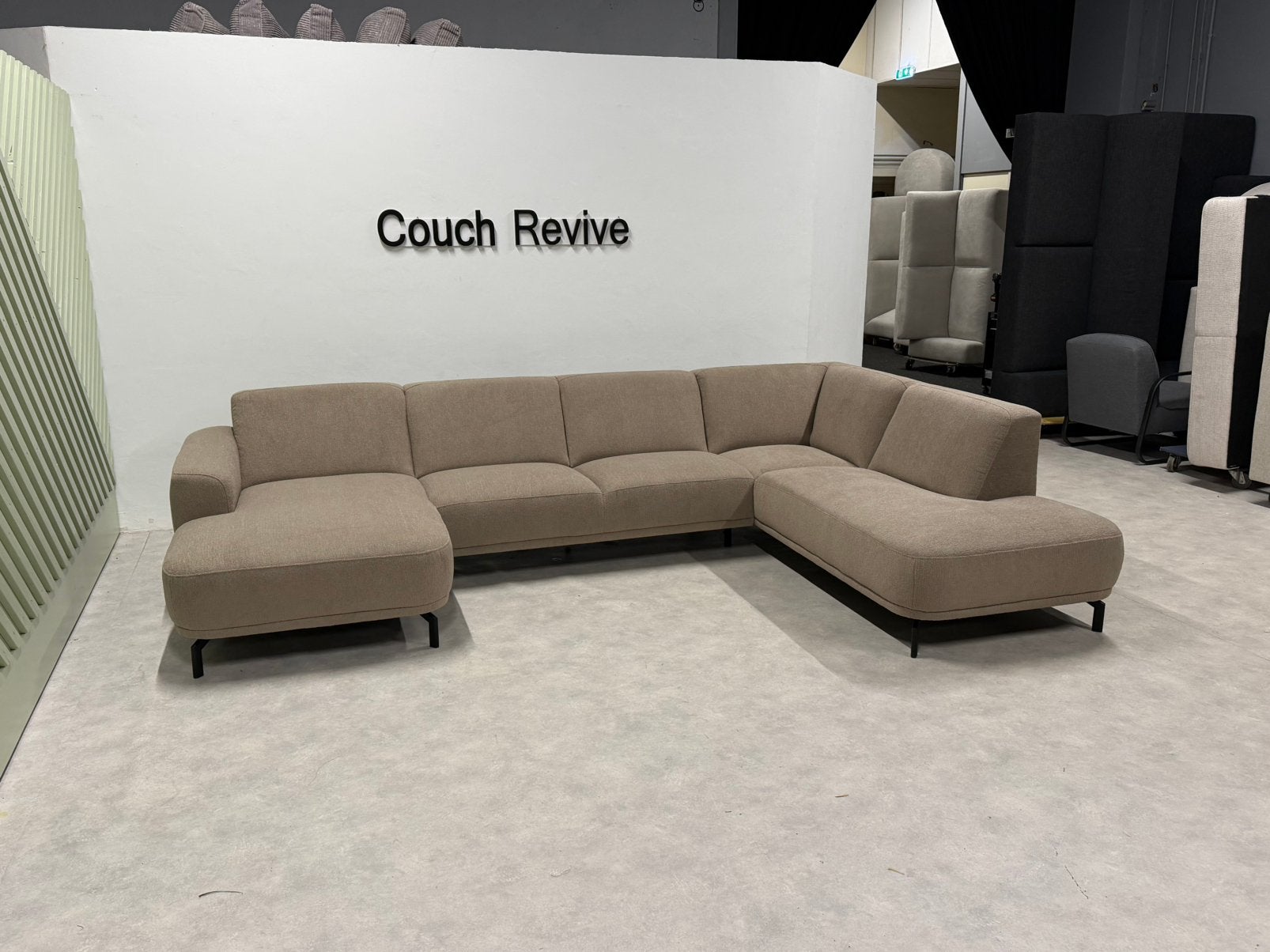 Trendhopper Mia Beige U-bank 345-225 | Gratis levering, Info@couchrevive.nl, -, Couch Revive, Ophalen of Verzenden