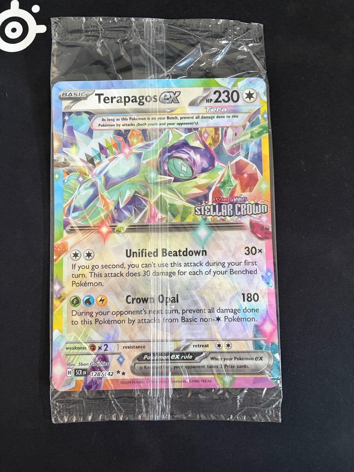 Pokémon Terapagos ex Stellar Crown Promo Kaart jumbo formaat, Ophalen of Verzenden, Nieuw, Losse kaart