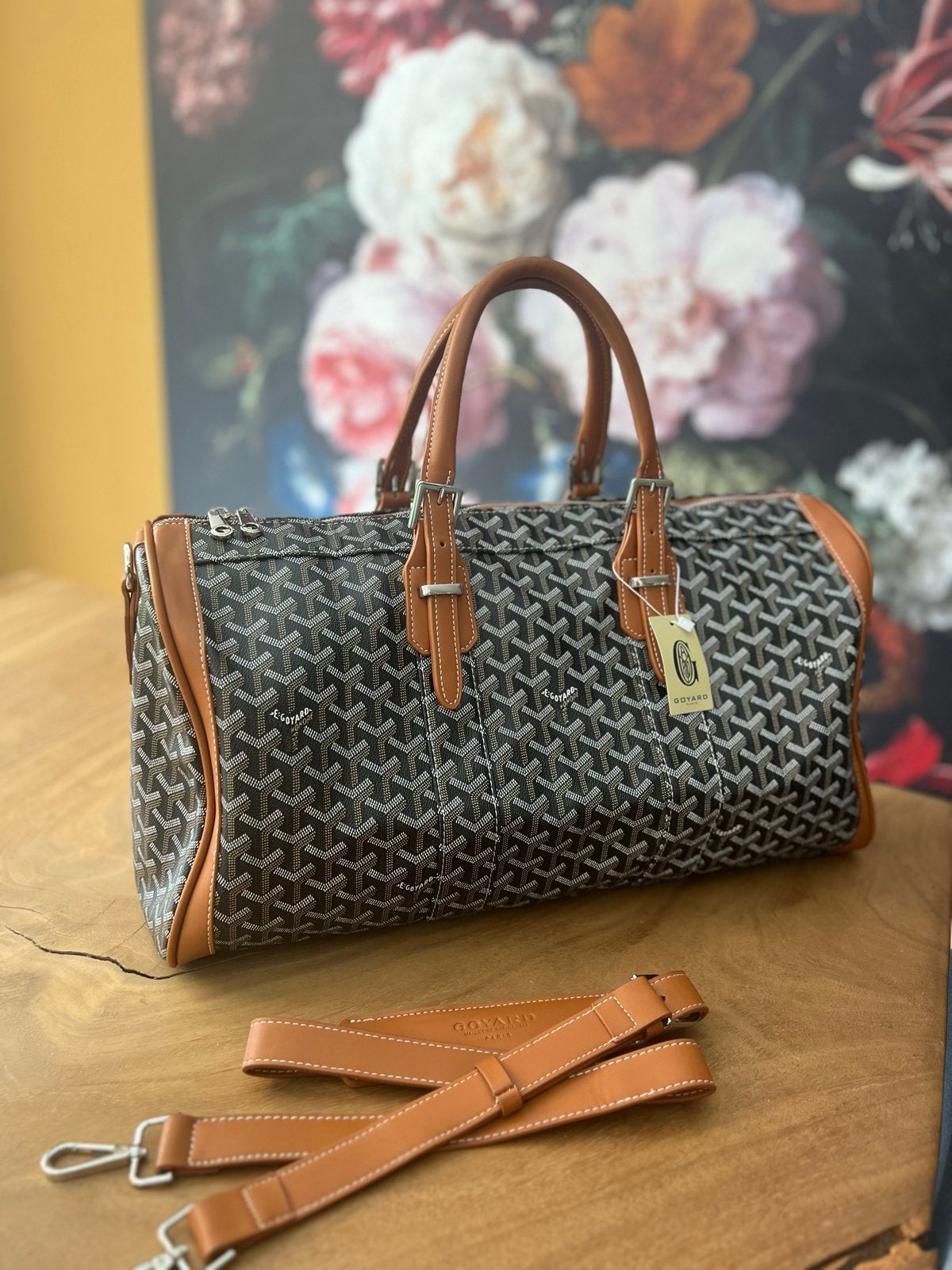 Goyard Boston reistas - Zwart/Bruin, 40 tot 60 cm, 20 tot 30 cm, Zwart, Ophalen of Verzenden