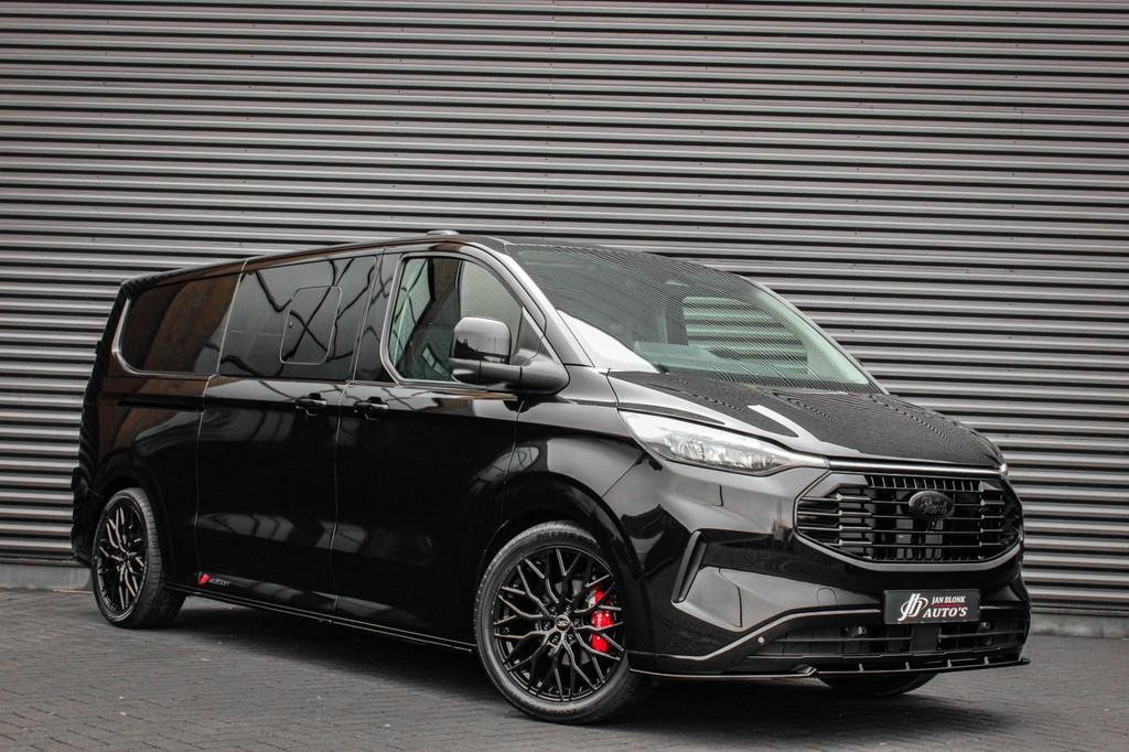 Ford Transit Custom 2.0 TDCI L2H1 170PK Limited DC / DUBBEL, Auto's, Bestelauto's, Zwart, 4 cilinders, 2020 kg, Zwart