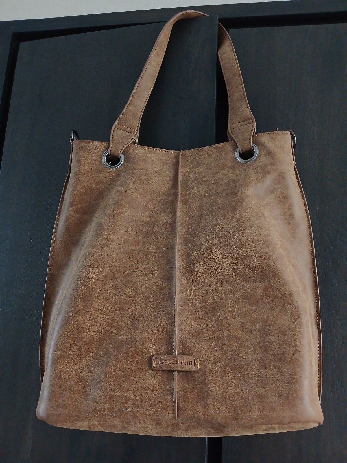 Enrico Benetti shopper June tablet camel/mooie tas, Ophalen of Verzenden, Zo goed als nieuw, Bruin, Shopper