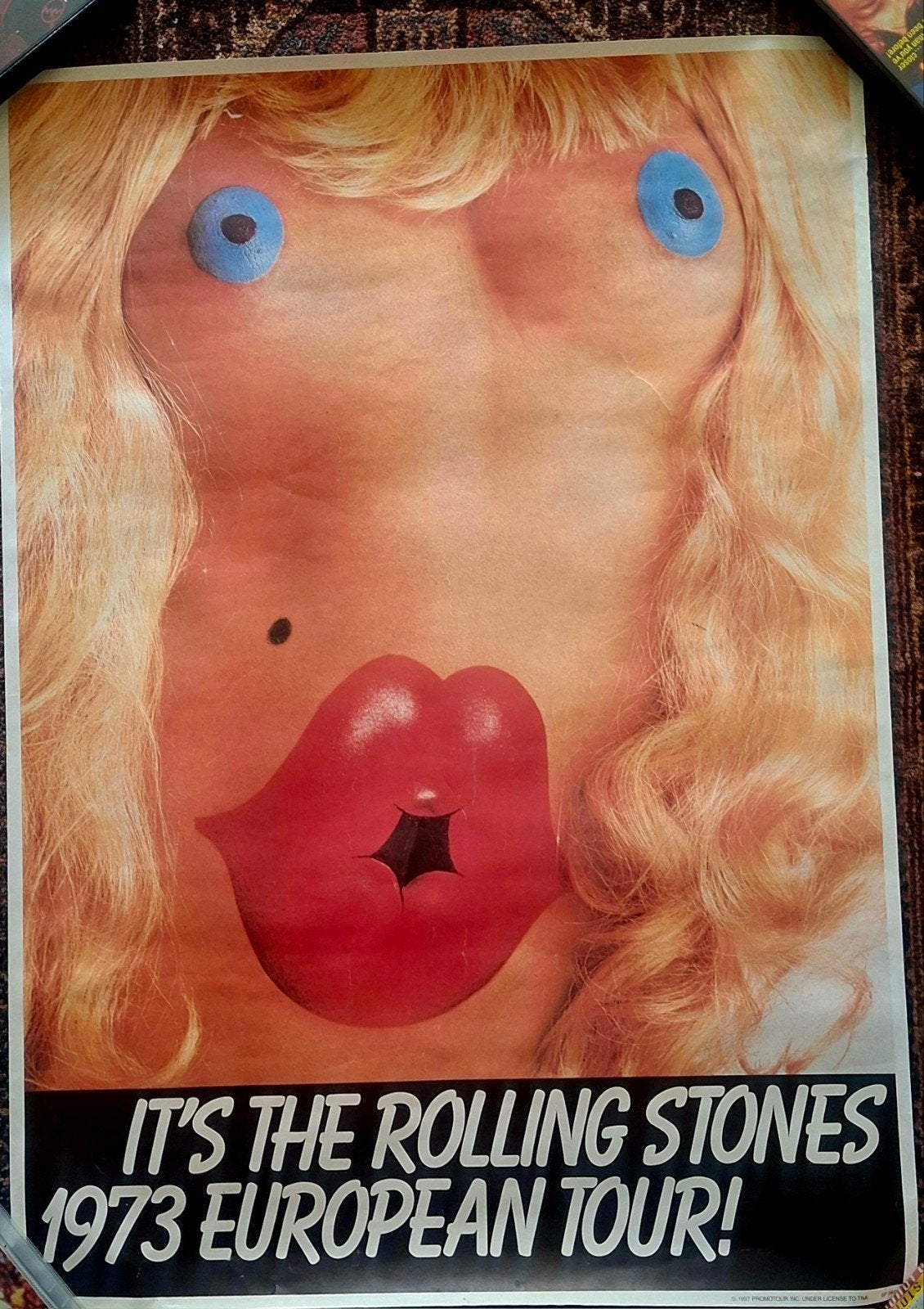 Rolling Stones 1973 European Tour Poster, Verzamelen, Ophalen of Verzenden