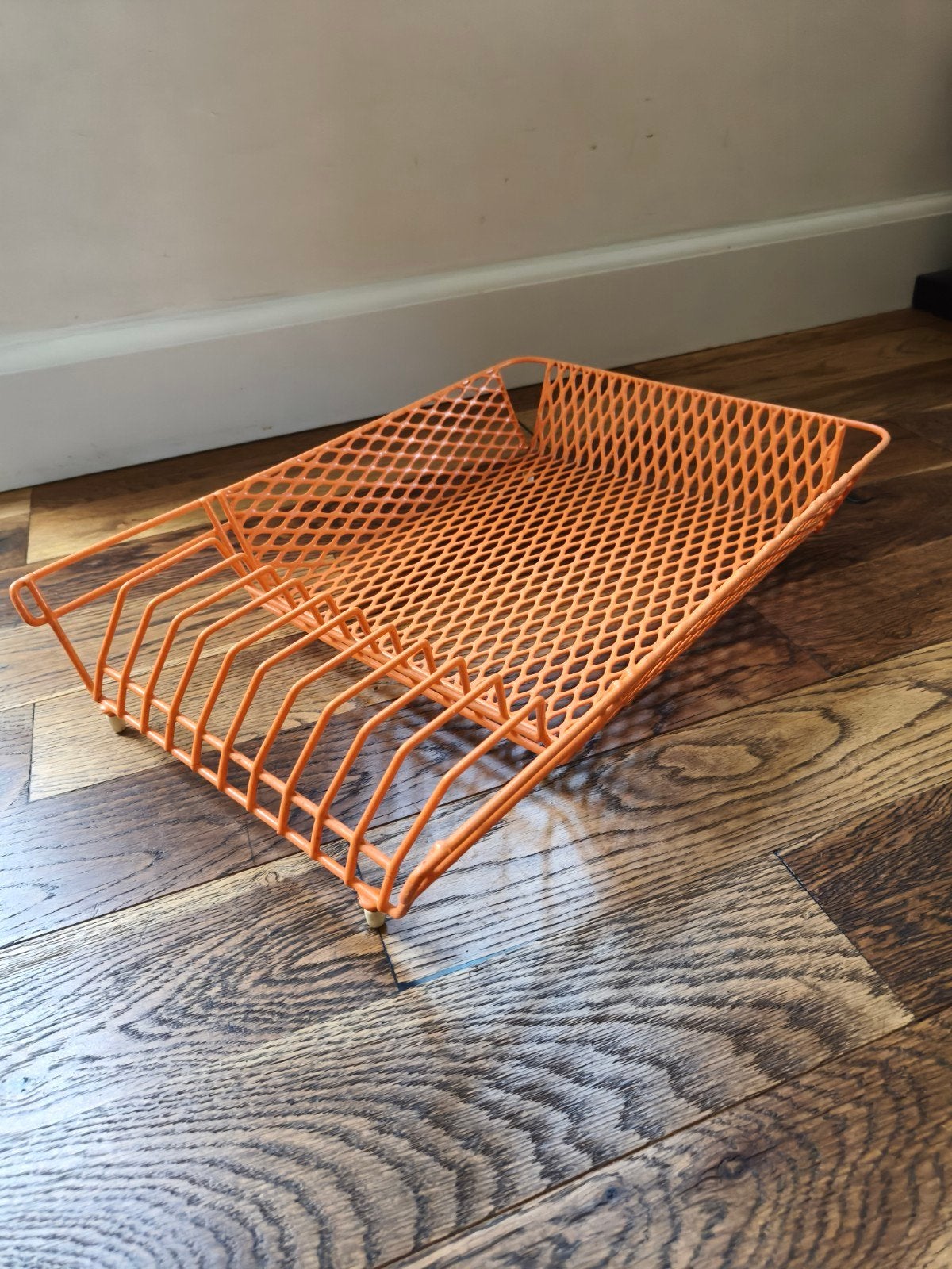 Vintage Tomado Afdruiprek – Oranje Draadstaal – Jaren 60/70, Ophalen of Verzenden
