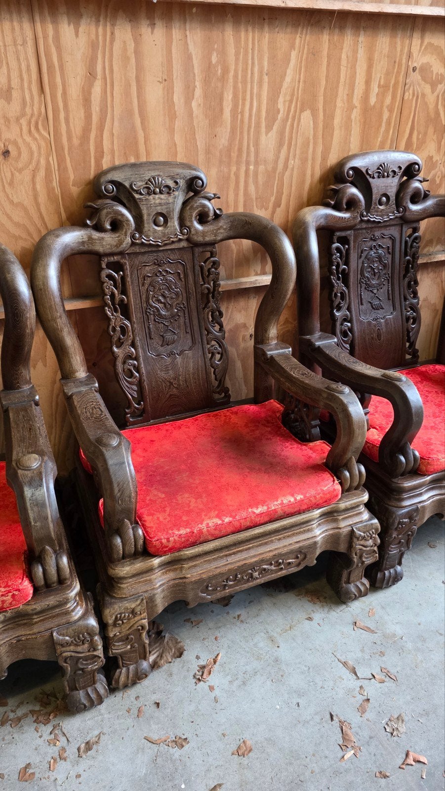 4 super zware antieke Chinese stoelen, Ophalen