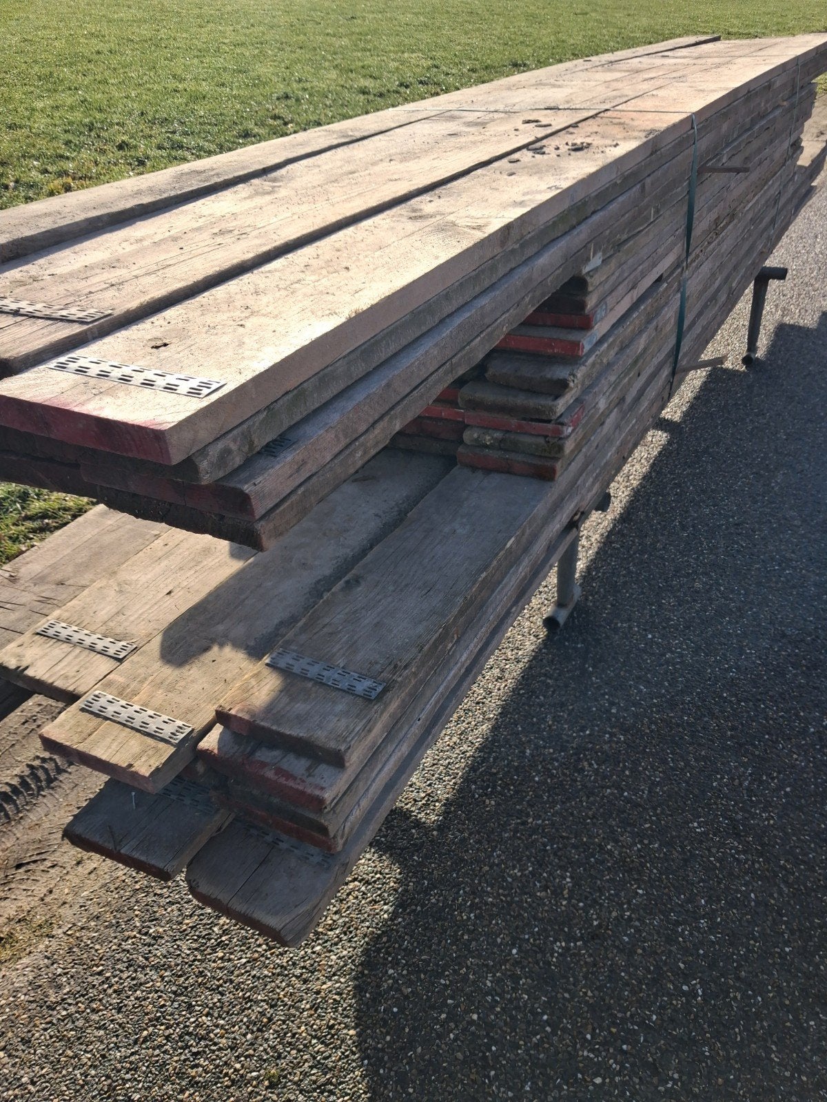 steigerplanken, Ophalen, Hout