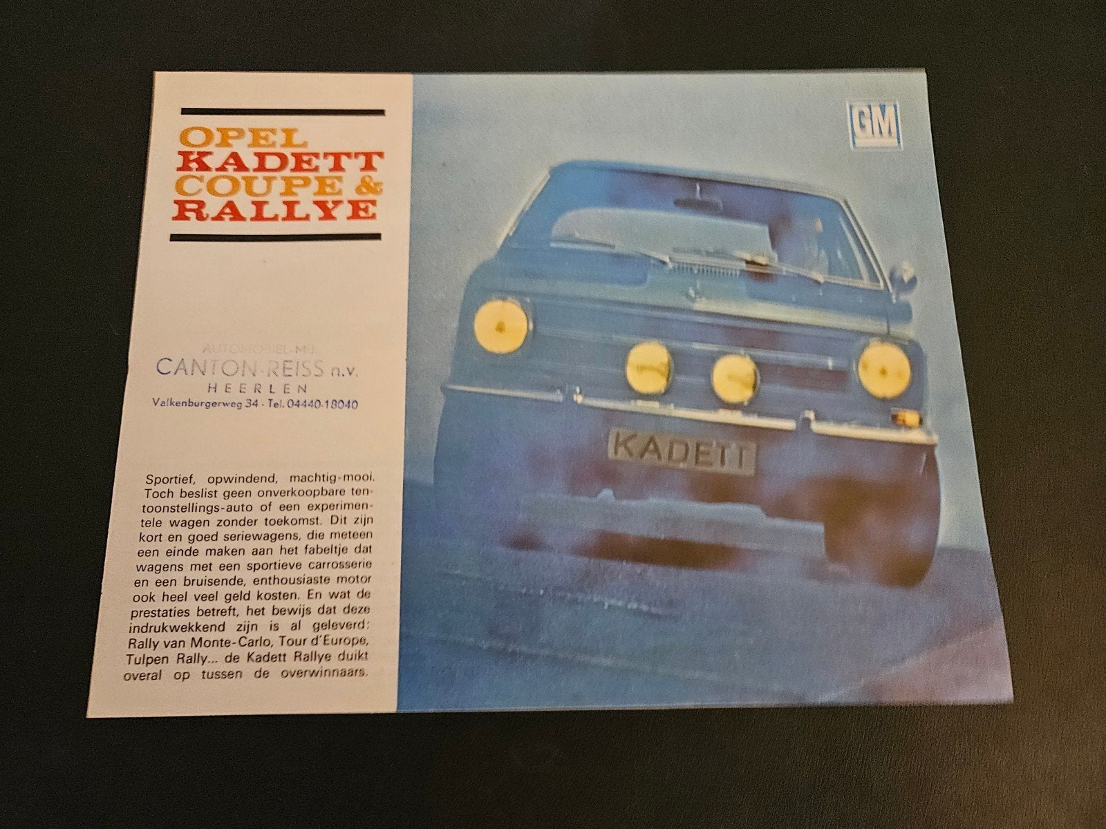 Brochure Opel Kadett Coupé & Rallye 1968, Ophalen of Verzenden, Zo goed als nieuw, Opel