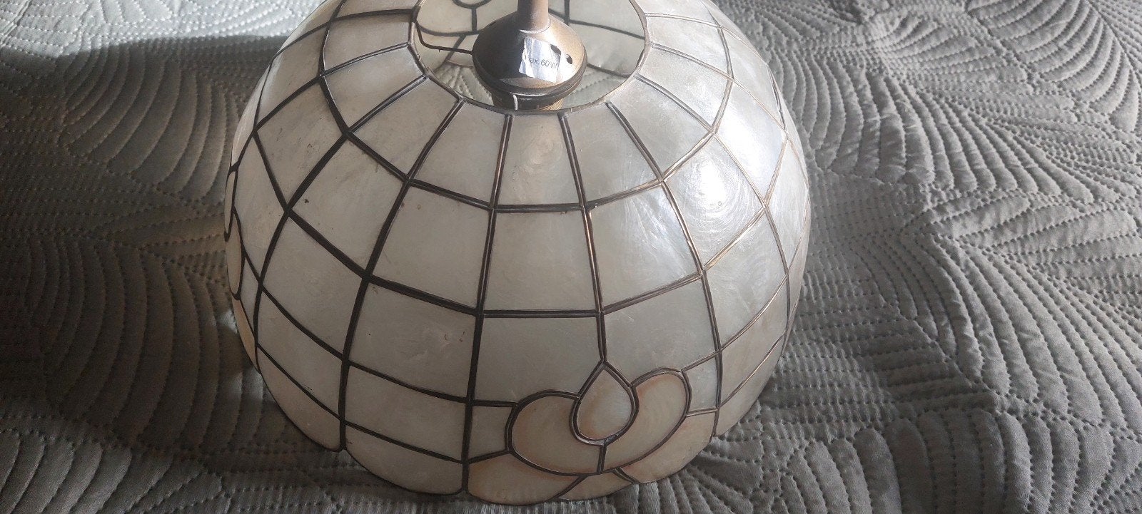 Leuke schelpenlamp, Huis en Inrichting, Ophalen, Gebruikt, Rond, Hanglamp