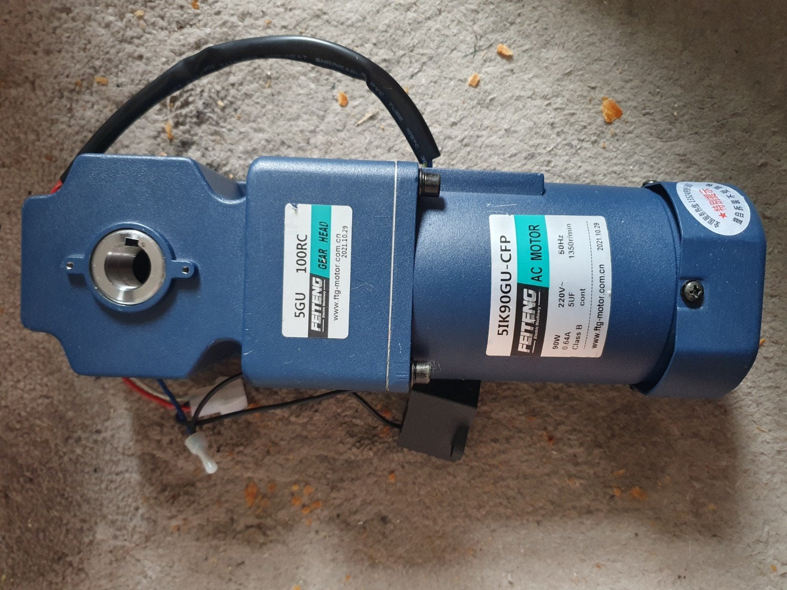 FEITENG 5IK90GU-CFP AC Motor met 5GU 100RC Gear Head, Doe-het-zelf en Verbouw, Ophalen