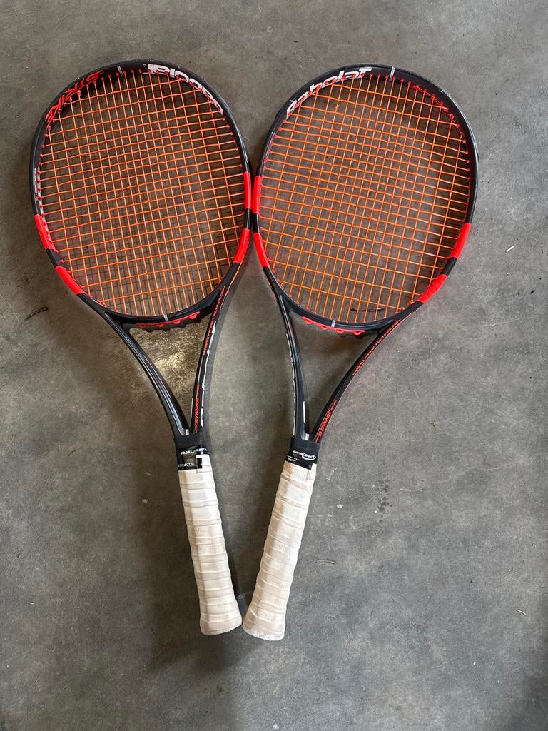 Babolat Pure Strike 18x20 Tennisrackets (2 stuks), Sport en Fitness, Gebruikt, L4, Ophalen of Verzenden, Racket