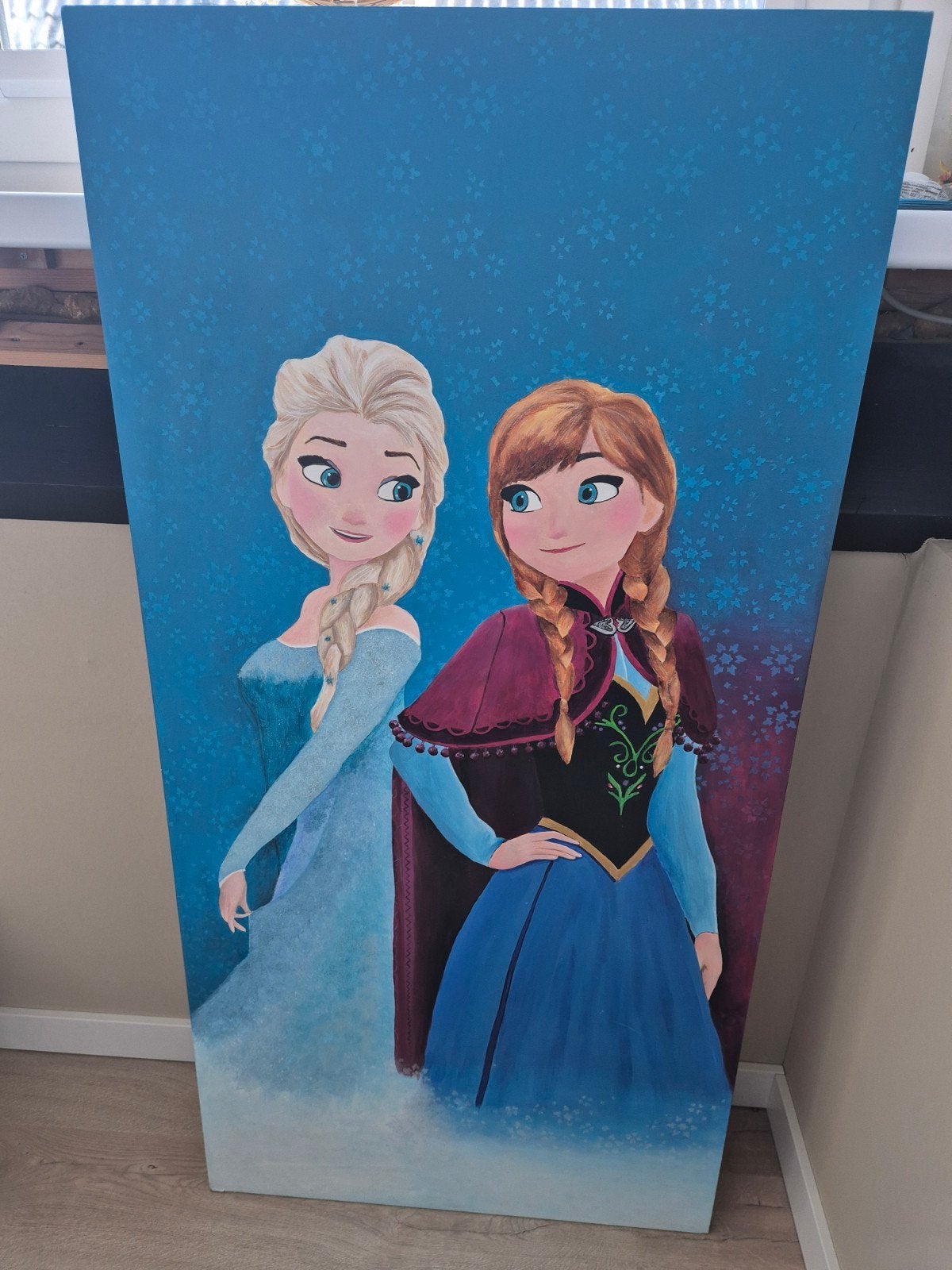 Frozen Elsa en Anna schilderij op doek, Ophalen, Doek