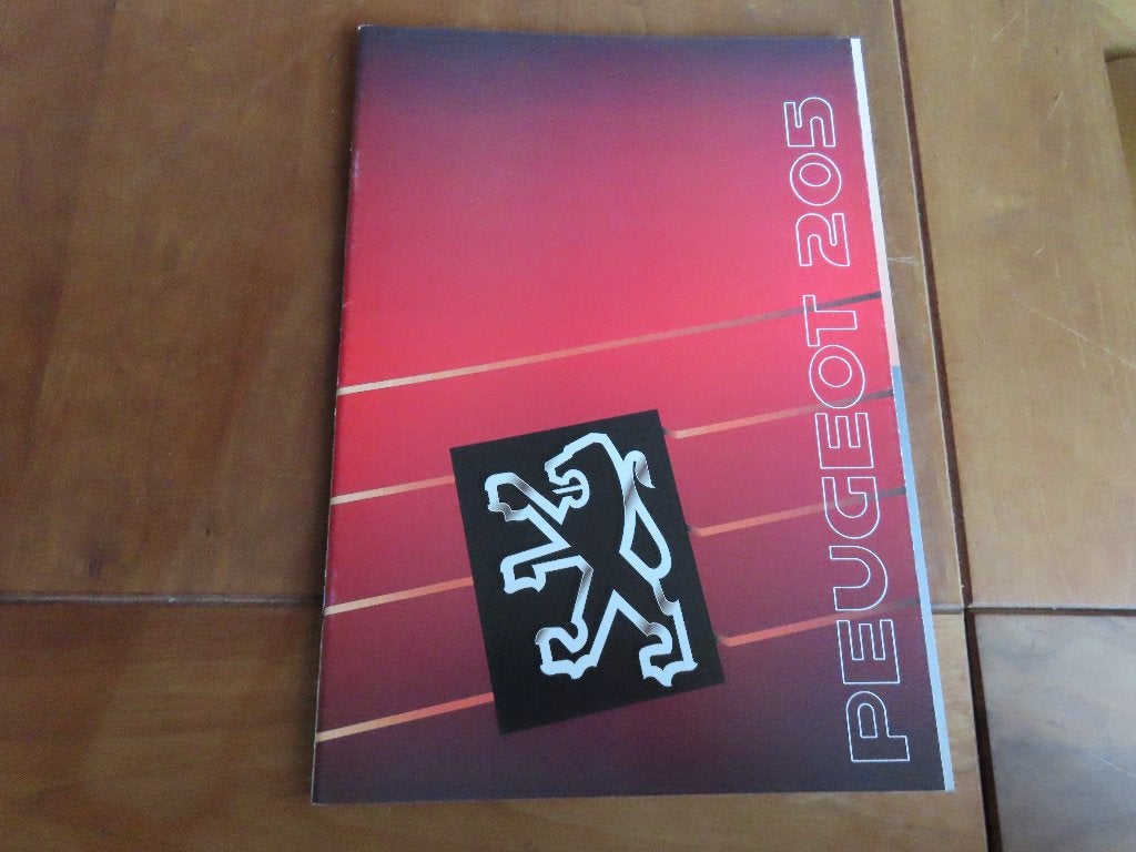 Folder Peugeot 205, 2-05 GTi, 205 CTi cabrio 1989, type 1990, Ophalen of Verzenden, Zo goed als nieuw, Peugeot, Peugeot