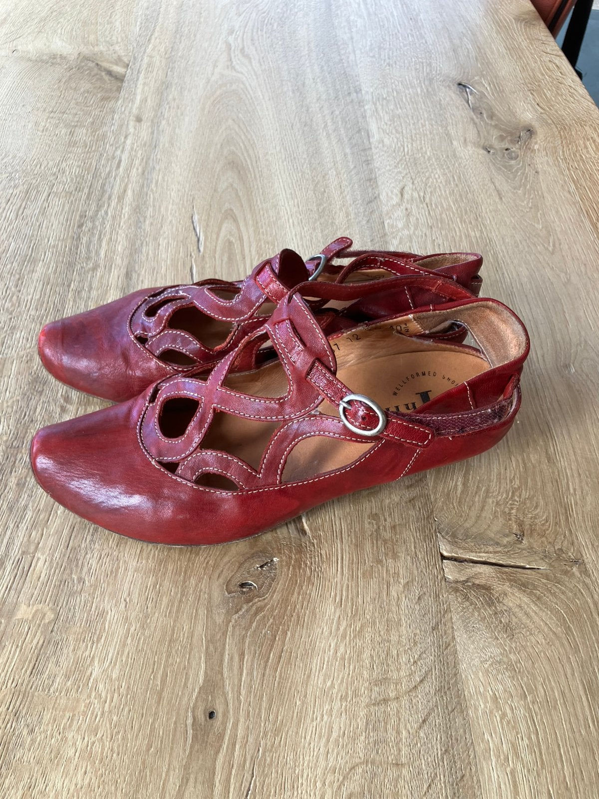 Damesschoenen, Schoenen met lage hakken, Verzenden, Gedragen, Rood
