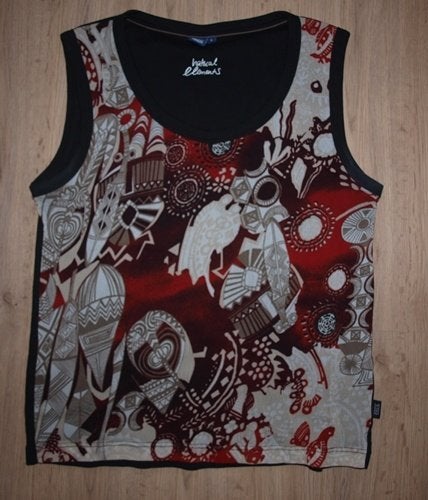 Rood Zwarte Top Cecil (L), Maat 42/44 (L), Ophalen of Verzenden, Zonder mouw, Rood
