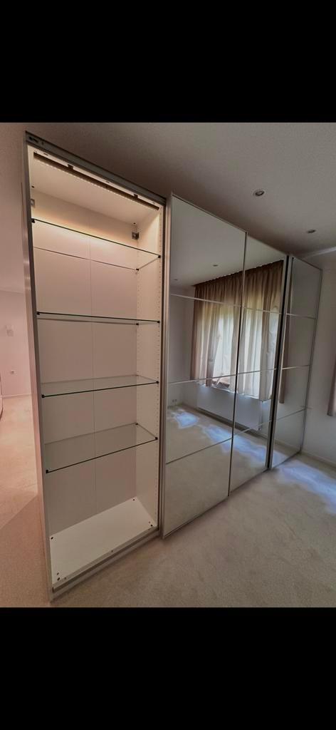 4 st. Boeken kasten 75 cm / 2.31m / 40 cm met glasplaatjes, Huis en Inrichting, Kasten | Boekenkasten, Zo goed als nieuw, 50 tot 100 cm