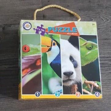 Dieren Puzzels van 4x100 stukjes, Ophalen of Verzenden, Meer dan 50 stukjes, Zo goed als nieuw
