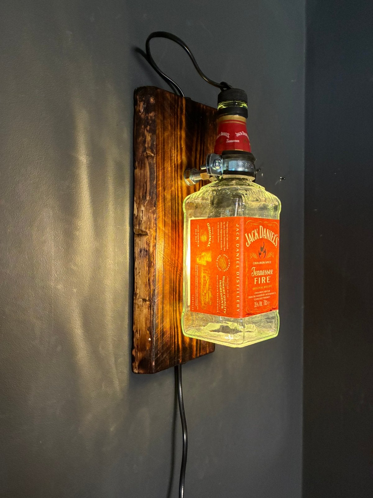 Jack Daniel’s fire Wandlamp, Met schakelaar, Nieuw, Wandlamp, Glas
