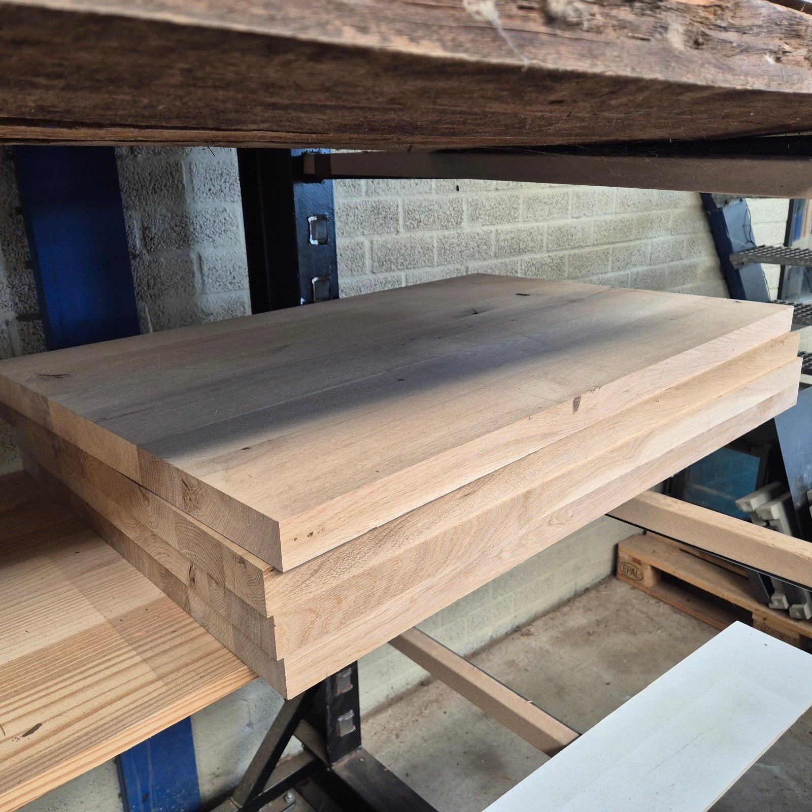 Eiken meubelpanelen 1000x600x40mm - 9 stuks (5.4 m2), Ophalen, Eiken, Plank, 50 mm of meer