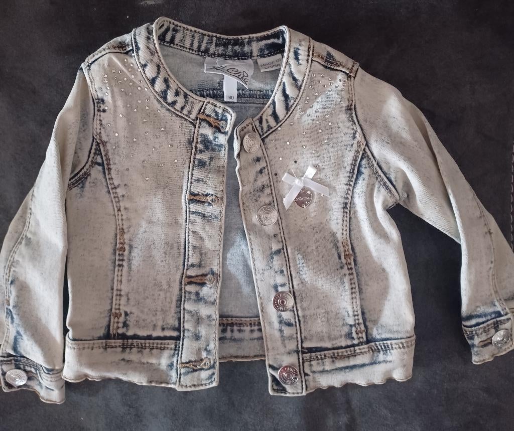 Spijkerjasje le chic maat 80, Kinderen en Baby's, Babykleding | Maat 80, Ophalen, Gebruikt, Meisje, Le Chic