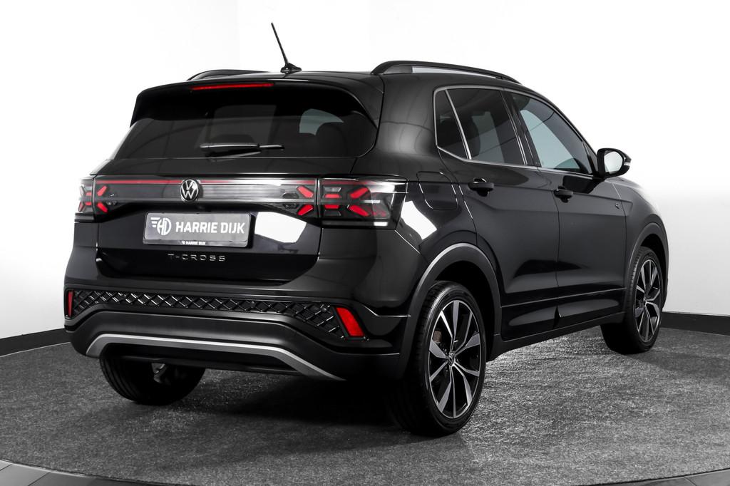 Volkswagen T-Cross 1.0 TSI 115 PK R-Line - Automaat | Dig. C, 12 maanden, Gebruikt, 116 pk, Zwart
