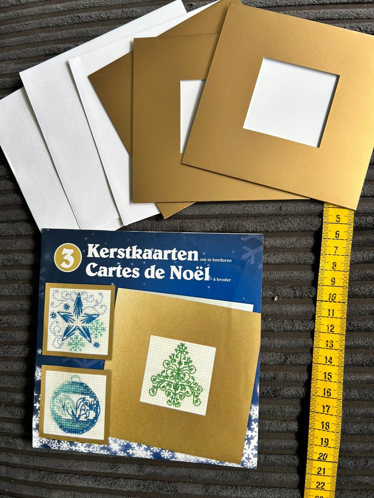 kerstkaarten borduren, Ophalen of Verzenden, Zo goed als nieuw