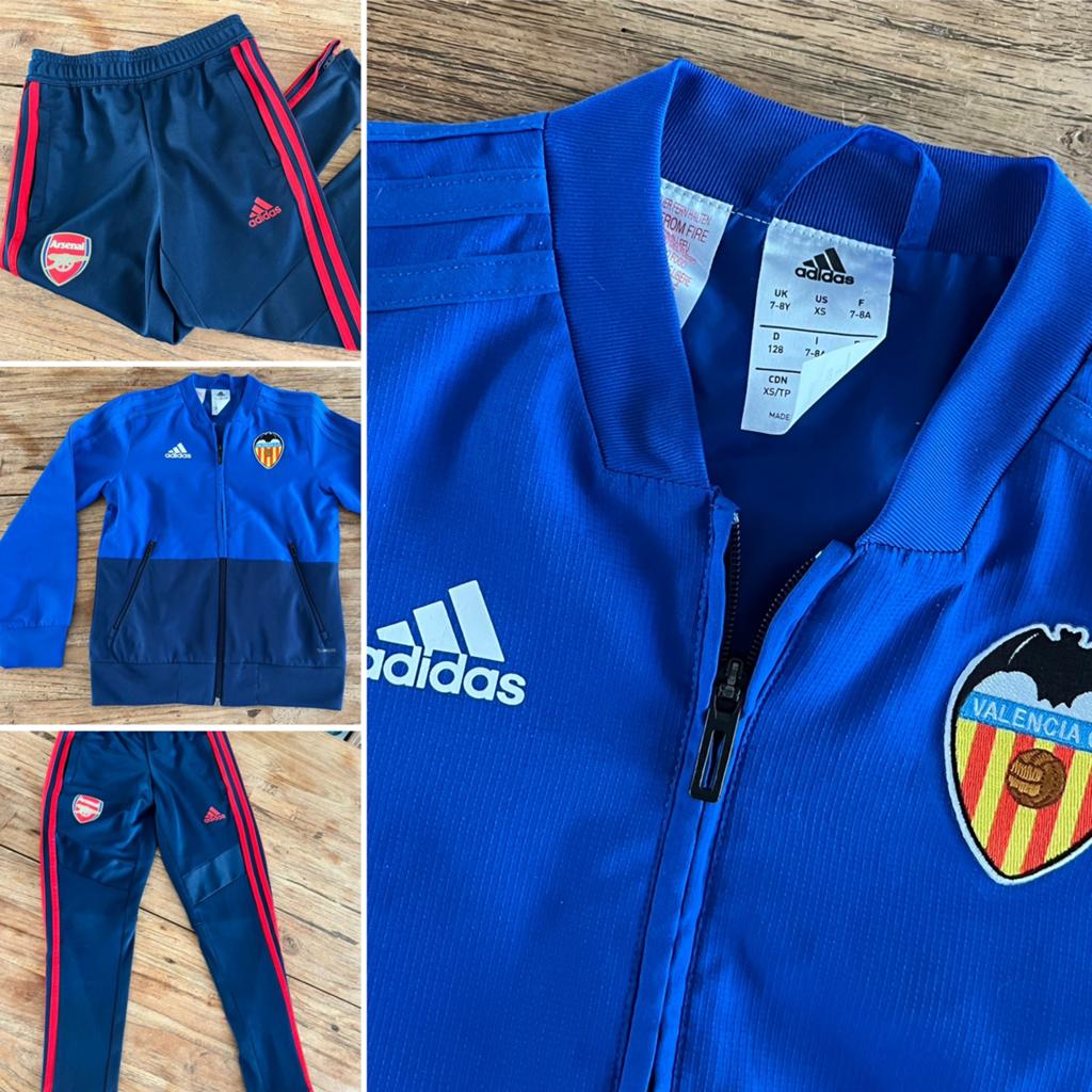 Adidas Valencia en Arsenal sportjack / trainingsbroek, Kinderen en Baby's, Kinderkleding | Maat 128, Ophalen of Verzenden, Gebruikt