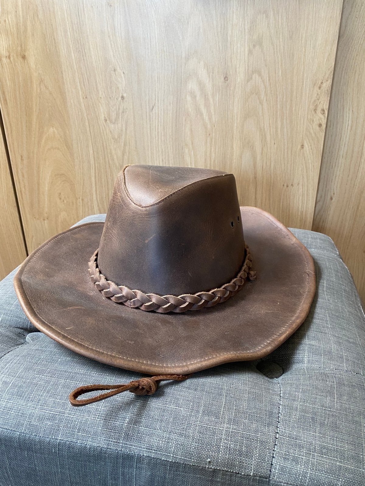 Leren western / cowboyhoed merk Comancheros, Ophalen of Verzenden, Zo goed als nieuw, 58 cm (L, 7¼ inch) of meer