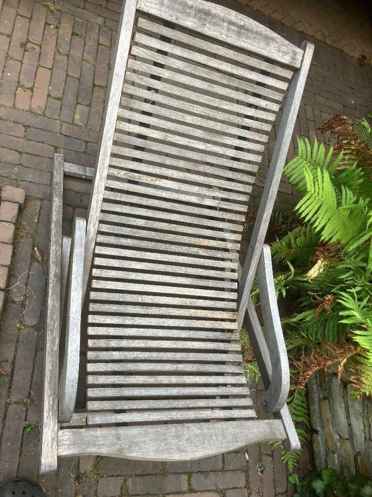 hardhouten klapstoel, Tuin en Terras, Tuinbanken, Ophalen, Gebruikt, Teakhout