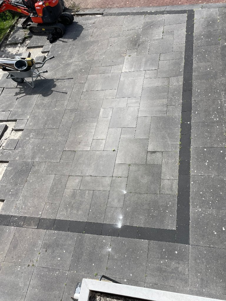 Betontegels +/- 31m2, gratis af te halen, zelf verwijderen, Tuin en Terras, Ophalen, Gebruikt, 10 m² of meer, Beton