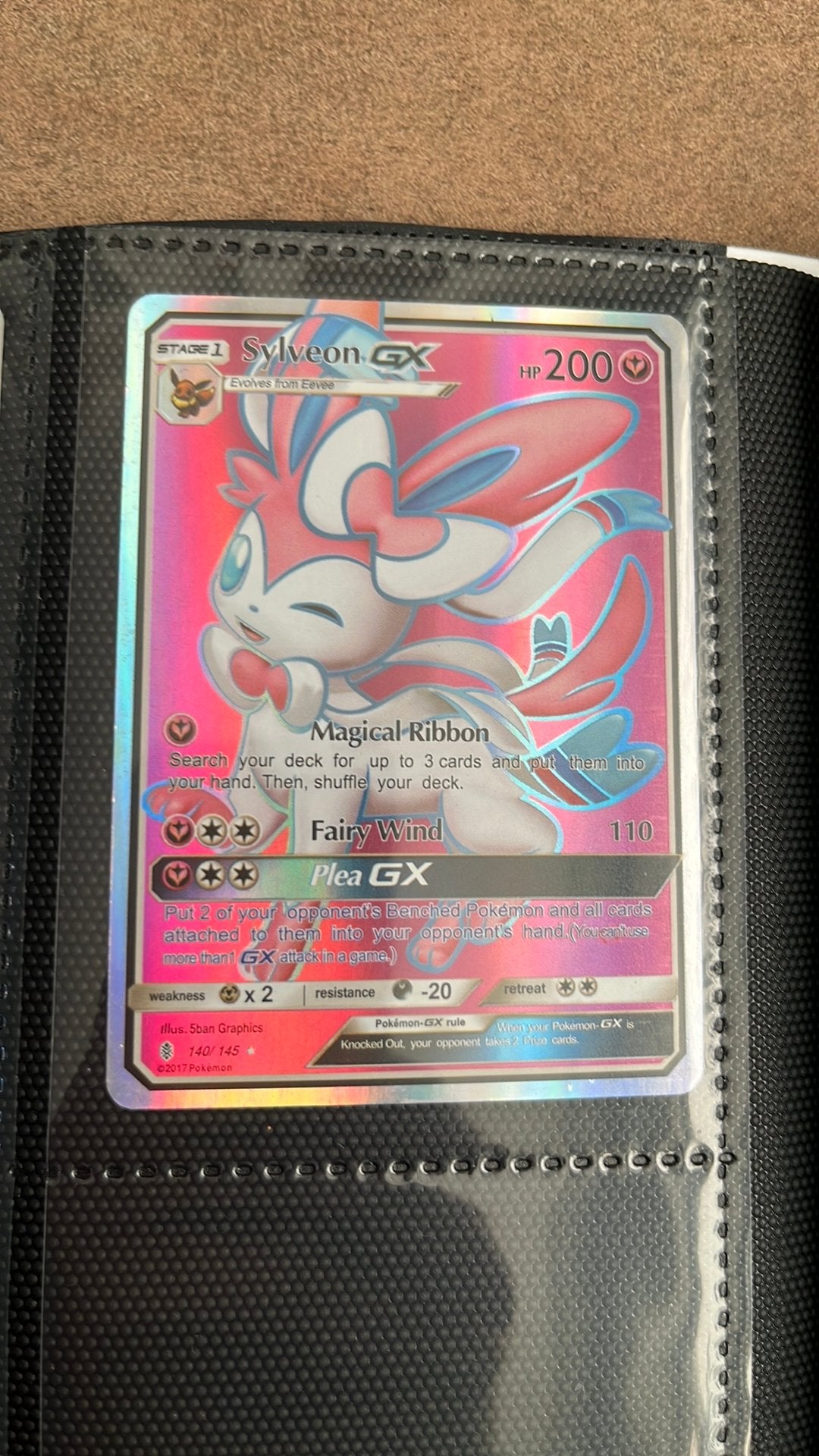 Sylveon GX 140/145 psa 9, Ophalen of Verzenden, Zo goed als nieuw, Losse kaart