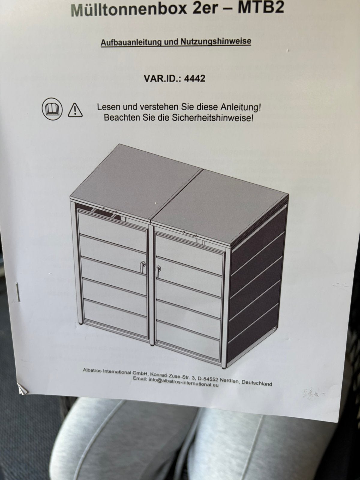 Container box, Ophalen, Nieuw, Kunststof, Containerberging
