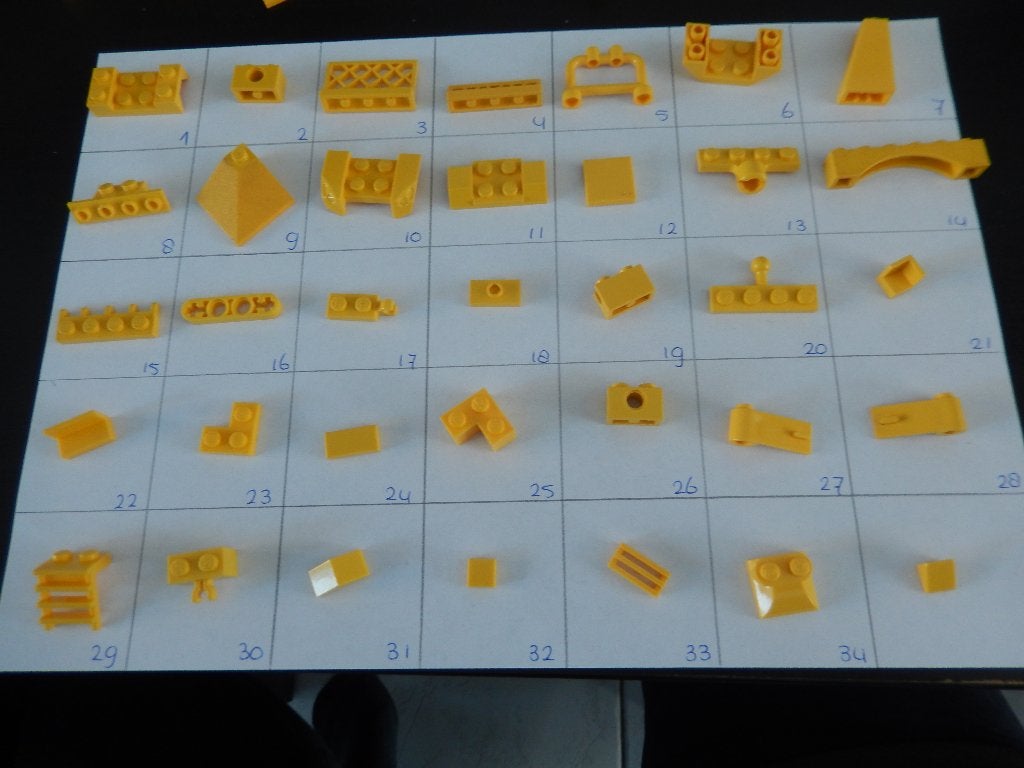 Diverse gele lego onderdelen (zie foto's), Ophalen of Verzenden, Zo goed als nieuw