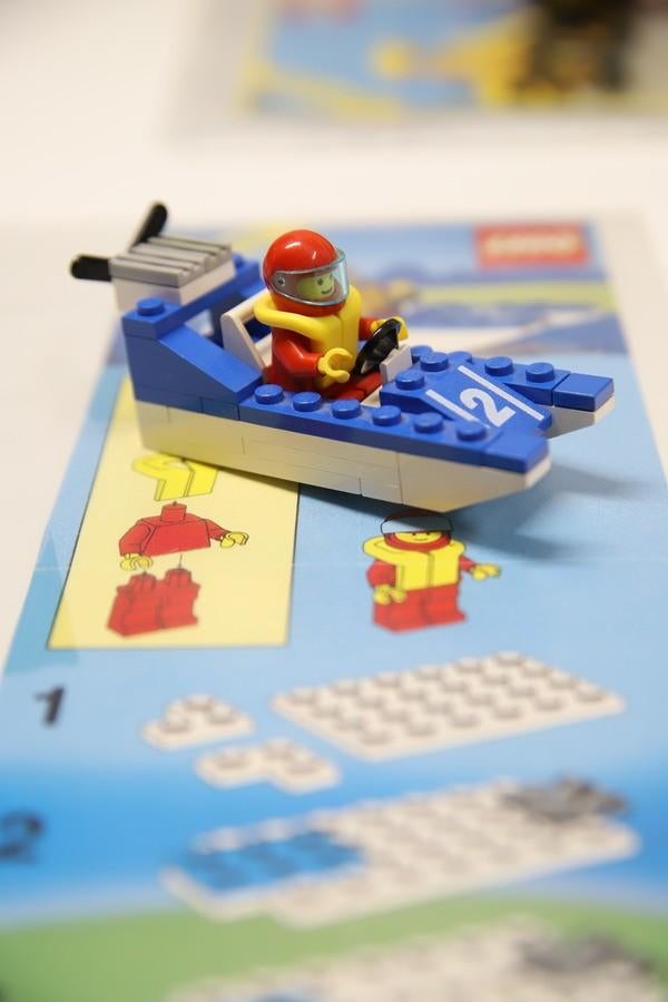 6508 blauwe speedboot nummer 2, Ophalen of Verzenden, Gebruikt, Complete set, Lego