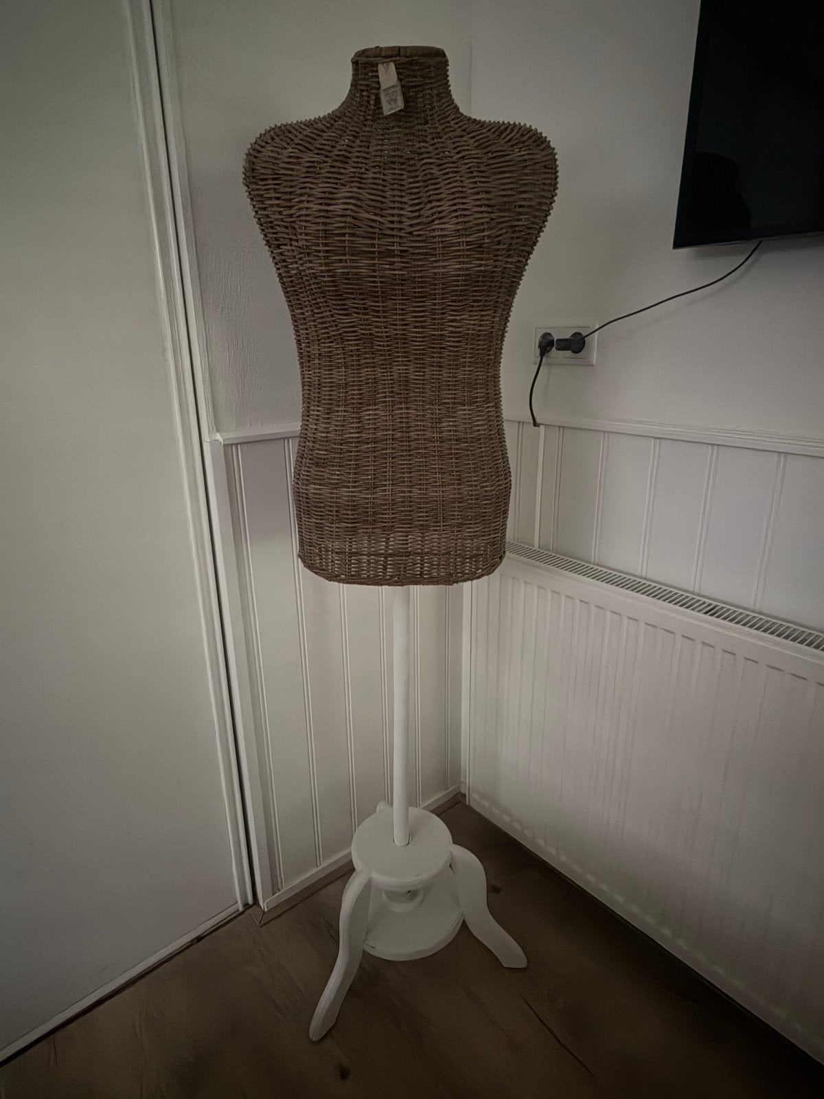 Riviera Maison rustieke rotan paspop, Overige materialen, Ophalen of Verzenden, Bruin, Landelijk