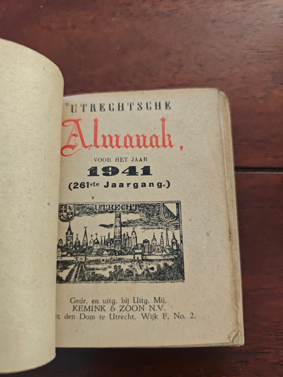 Utrechtsche Almanak voor het jaar 1941 - Goede staat, Ophalen of Verzenden, Gelezen