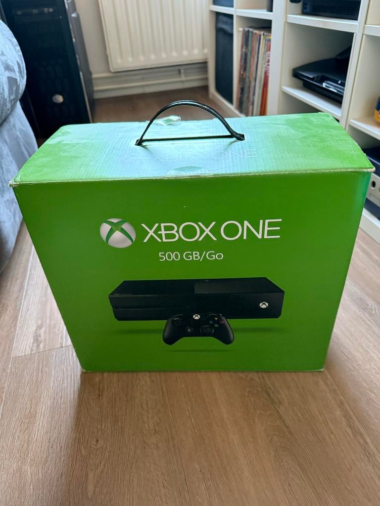 Xbox One in doos, compleet, Spelcomputers en Games, Spelcomputers | Xbox One, Gebruikt, Xbox One, 500 GB, Met 1 controller, Met games