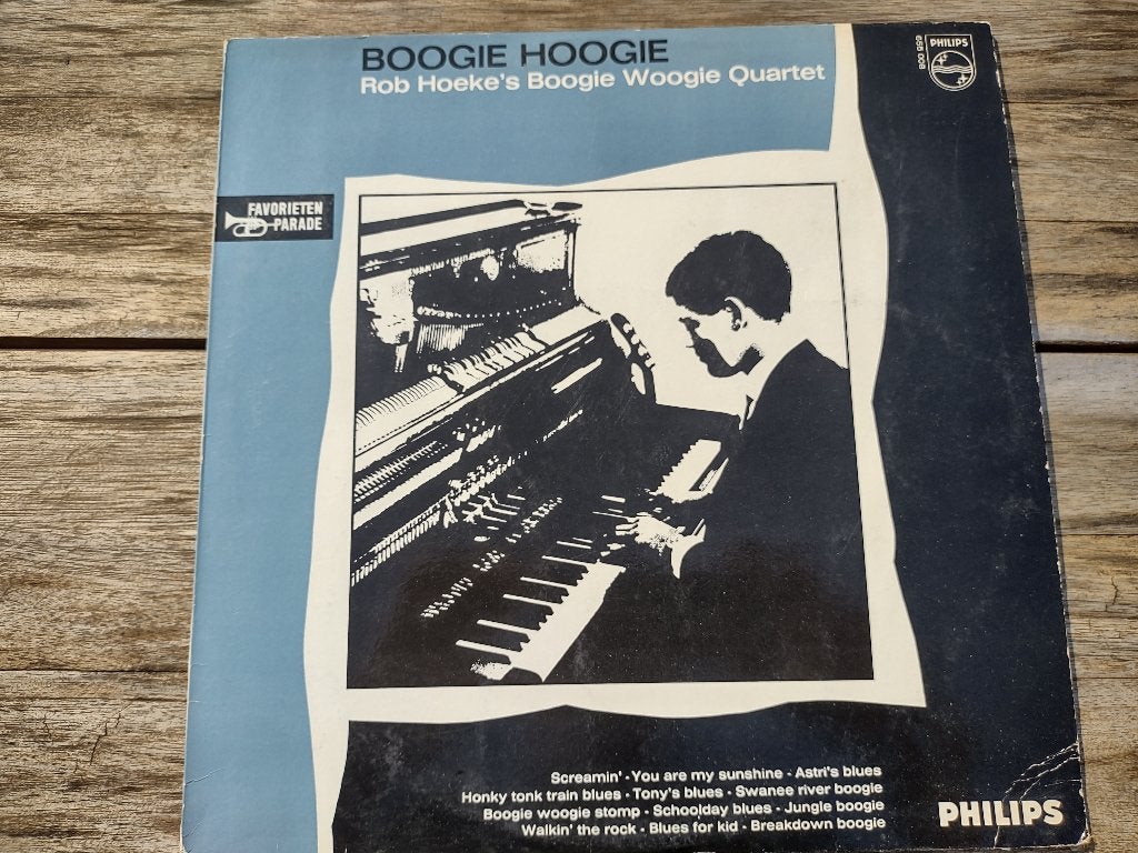 Lp - Rob Hoeke's Boogie Woogie Quartet - Boogie Hoogie, LP, Gebruikt, Ophalen of Verzenden, 12 inch