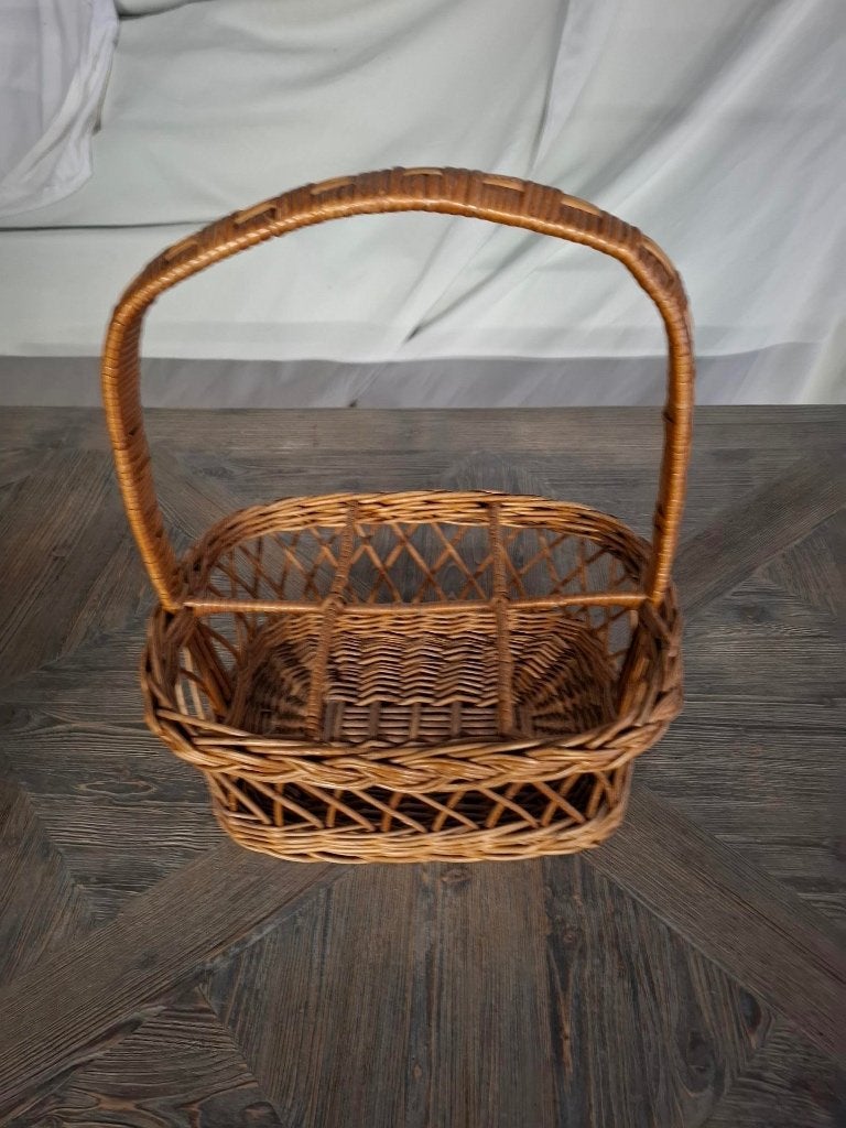 Decoratieve rieten mand met handvat, Ophalen of Verzenden
