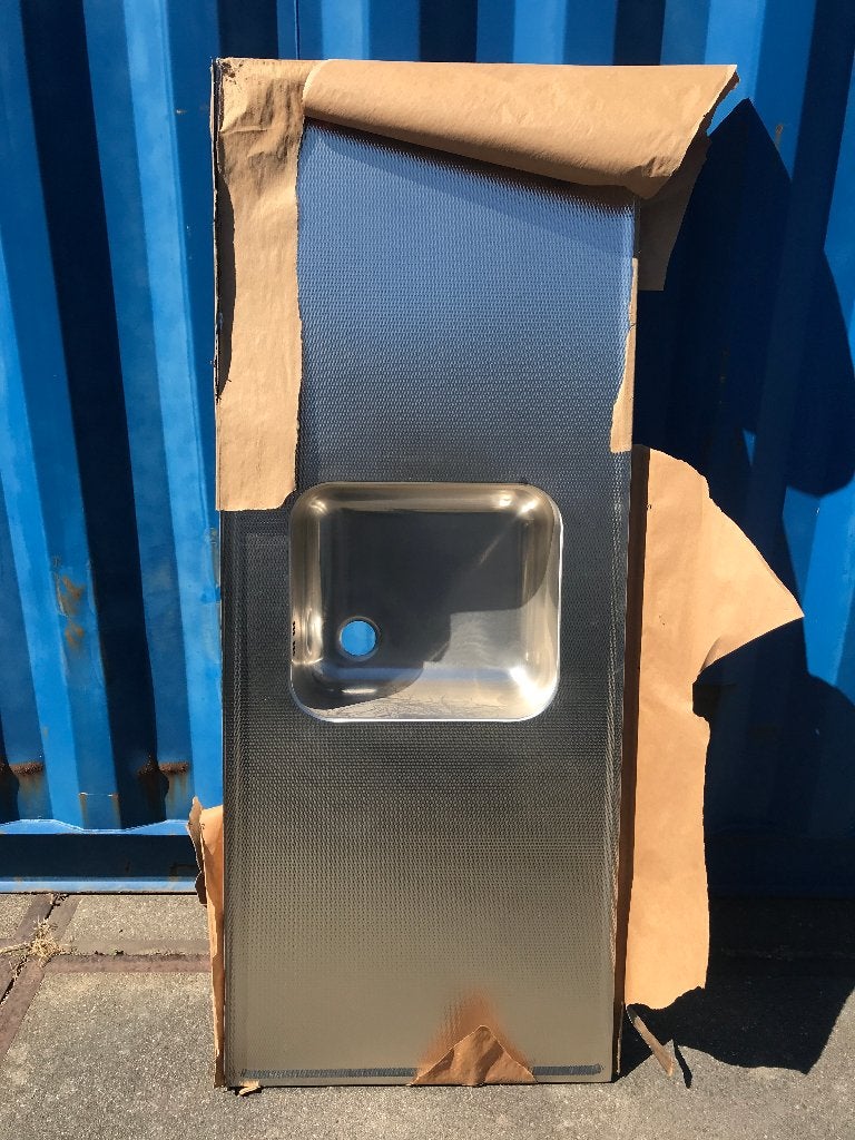 rvs aanrechtblad met spoelbak los opleg element - nieuw -, Ophalen, Nieuw, Minder dan 100 cm